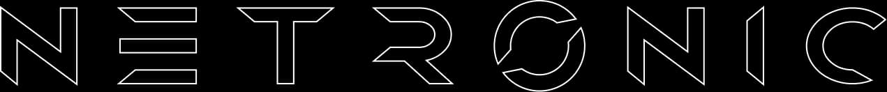 Netronic white word logo